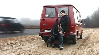 wild car fuck on public street