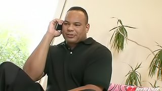 While her husband is at work this white MILF gets some black dick