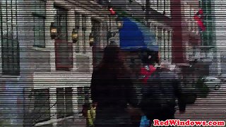 Chubby dutch hooker gets doggystyled