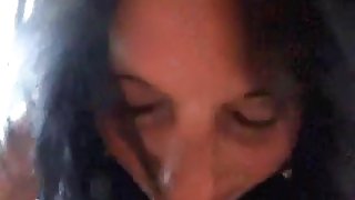 Chubby spanish girl pov blowjob, doggystyle and missionary sex with a cumshot on her hairy pussy.