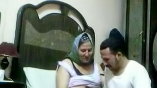 Hungry Arab Woman taking dick deep in her old pussy