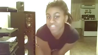 immature ebony slut shakes her booty