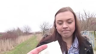 Guy wearing a hidden cam meets a chick and fucks her in public