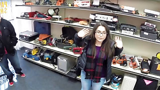 Two brunette lesbian couples gets caught and one of them gets fucked