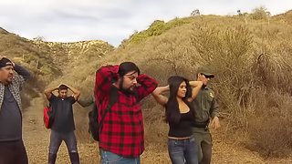 Brunette bimbo Alejandra Leon getting fucked lustfully in a car