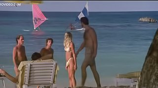 Extremely Hot Blonde Babe Kelly Lynch In a Super Sexy White Bikini