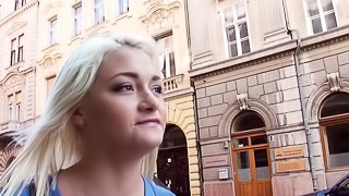 Sweet and pretty teen sucking dick and fucking in a public park