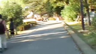 Nice walk in the park quickly turned into skirt sharking.