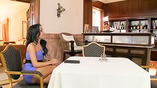 Waiter Takes Pity On A Chick Stood Up & Gets Sex For It