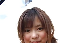 NATSUKAWA Hiroko on the wood deck