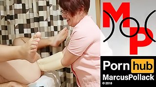 Nurse Sandra fists my asshole on my gyno chair