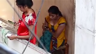 Desi voyeur on balcony
