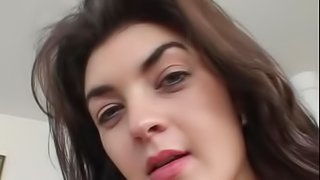 Lara Ann the slutty brunette gets her mouth fucked deep