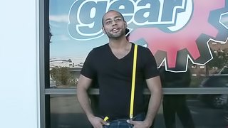 Poor fag is under some abuse and in public