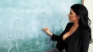 Busty teacher is getting banged hard