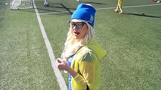 Amateur Teen Cheerleader Football  with Tinder in Socks First Date Fuck