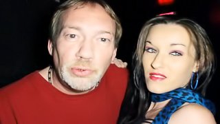 Wild Freckle Gangbang Slut Squirts Milk in Porno Theater