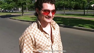 Blond engulfing giant wang on the beach