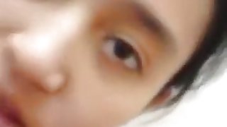 Cute asian girl gets naked in the bathroom and rides her bf on the toilet