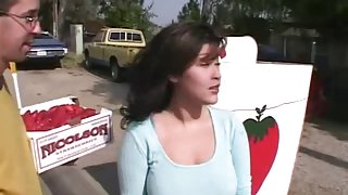 Misty Mendez double penetration drilled in a van