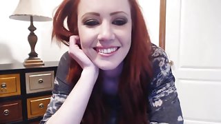 Petite redhead college girl  masturbates for you