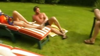 Dirty bitches please the guys during an orgy