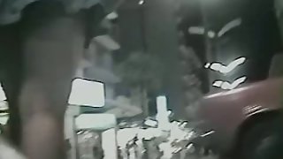 Night time upskirt hardcore action on the streets
