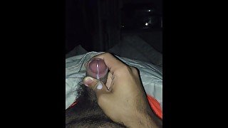 Stroking My Hard Cock and Cumming in Bed