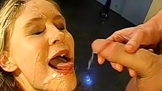 Steffi and Sabine are swallowing sperm