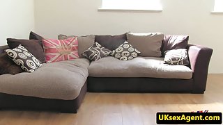 british workplace amateur  rams on audition couch