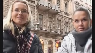 Euro Babes Showing Their Boobs and Giving a Blowjob For Cash in POV Vid