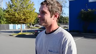 A gay black guy fucks a white guy then they jerk off together