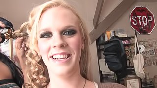 Famous Hydii May in a behind the scenes video