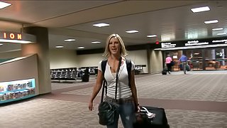 Sexy Anne shows her huge boobs  in an underground parking