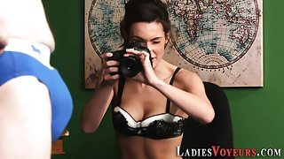 Cfnm lingerie babe mocks