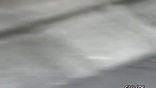 Asian housewife gets a quick street sharking in public.