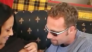 Curvaceous Harley rides big cock and gets her tits covered with cum