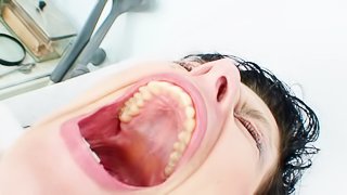 Hard stroking with mature nurse