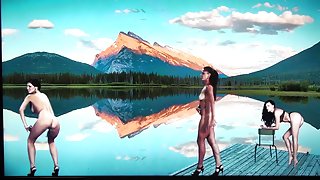 2 sexy girls art striptease &amp; nude dance