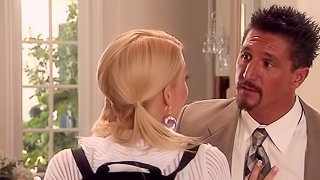 A guy's wife brings home a blonde for a hot FFM threesome