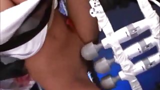 Suspended Rough Toyed Hairy Asian Teen