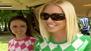 Two slim lesbians please each other with cunnilingus on the poolside