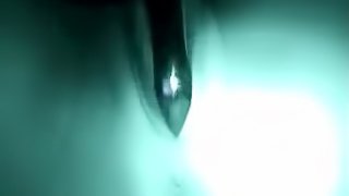 Dildo fucking in closeup with night vision camera