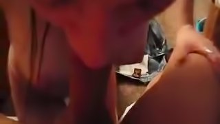 Sexy Brunette Giving a Hot Blowjob to Her Boyfriend