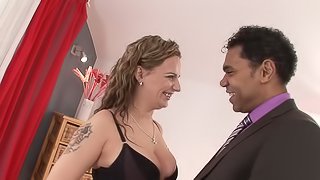 Sexy Tattooed Cougar Gets A Rough Interracial Bang