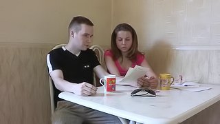 Sweet-looking babe Rita being fucked in missionary pose