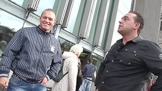 Muscular guy with tattoos pounds away on a hooker's hole