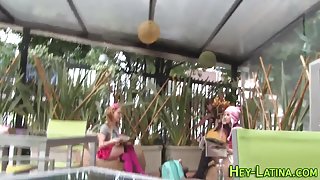 Teen latina facialized