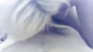 Ding-Knob Loving Blonde  immature Blows Her BF's Pecker POV On The Sofa