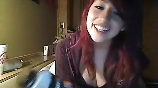 Chinese  girl flashing for boyfriend
